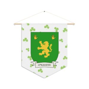 O'Keeffe Family Coat of Arms Indoor Pennant