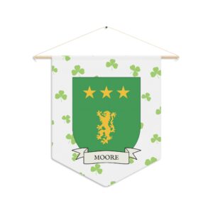 Moore Family Coat of Arms Indoor Pennant