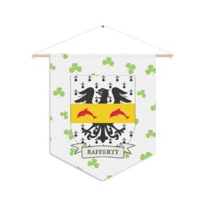 Rafferty Family Coat of Arms Indoor Pennant
