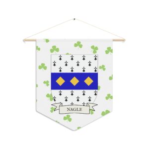 Nagle Family Coat of Arms Indoor Pennant