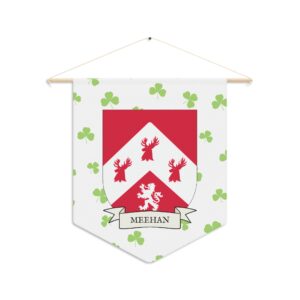 Meehan Family Coat of Arms Indoor Pennant