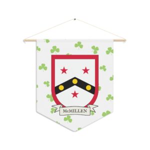 McMillen Family Coat of Arms Indoor Pennant