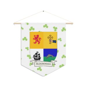 McDonnell Family Coat of Arms Indoor Pennant