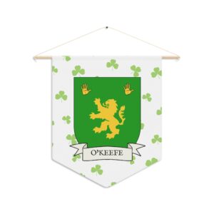 O'Keefe Family Coat of Arms Indoor Pennant