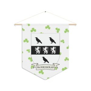 McNicholas Family Coat of Arms Indoor Pennant