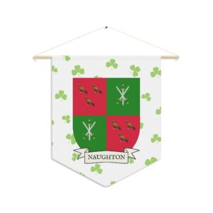 Naughton Family Coat of Arms Indoor Pennant