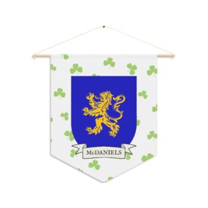 McDaniels Family Coat of Arms Indoor Pennant