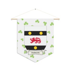 Parker Family Coat of Arms Indoor Pennant