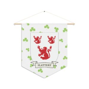 Slattery Family Coat of Arms Indoor Pennant