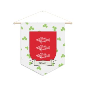 Roach Family Coat of Arms Indoor Pennant