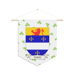 Terry Family Coat of Arms Indoor Pennant