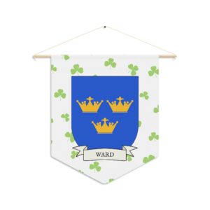 Ward Family Coat of Arms Indoor Pennant