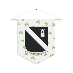 Plunkett Family Coat of Arms Indoor Pennant
