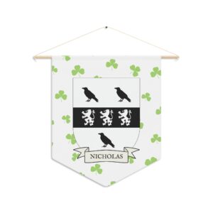 Nicholas Family Coat of Arms Indoor Pennant
