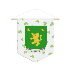 McKeefe Family Coat of Arms Indoor Pennant