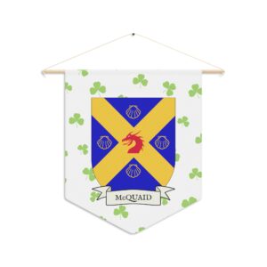 McQuaid Family Coat of Arms Indoor Pennant