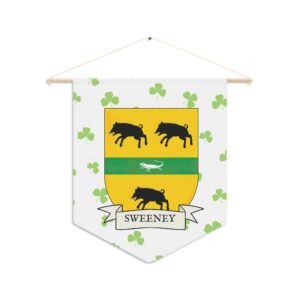 Sweeney Family Coat of Arms Indoor Pennant