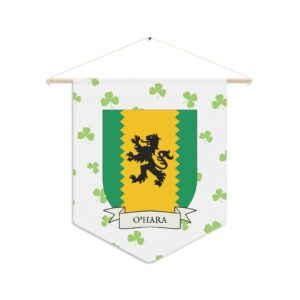 O'Hara Family Coat of Arms Indoor Pennant