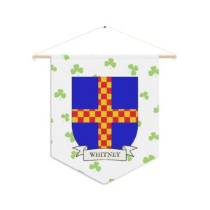 Whitney Family Coat of Arms Indoor Pennant
