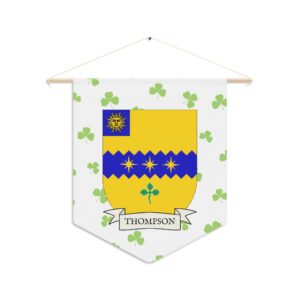 Thompson Family Coat of Arms Indoor Pennant
