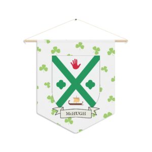 McHugh Family Coat of Arms Indoor Pennant