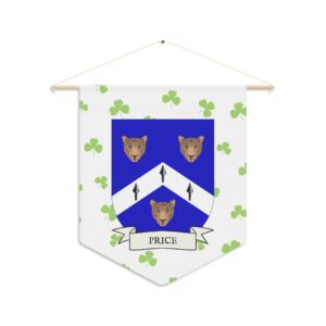 Price Family Coat of Arms Indoor Pennant