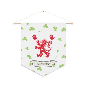 McAuley Family Coat of Arms Indoor Pennant