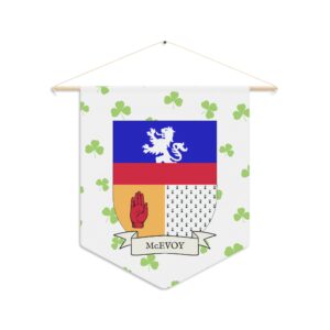 McEvoy Family Coat of Arms Indoor Pennant