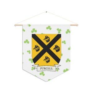 Purcell Family Coat of Arms Indoor Pennant