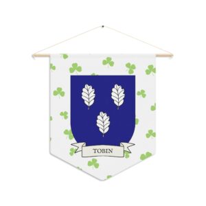 Tobin Family Coat of Arms Indoor Pennant