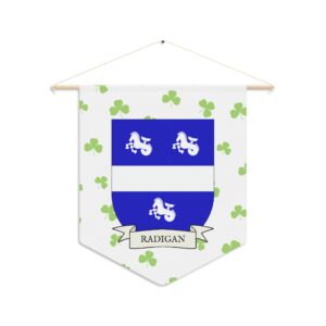 Radigan Family Coat of Arms Indoor Pennant
