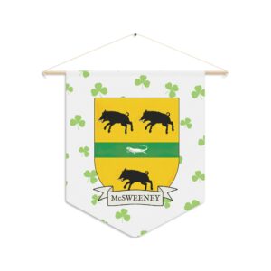 McSweeney Family Coat of Arms Indoor Pennant