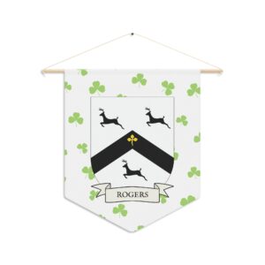 Rogers Family Coat of Arms Indoor Pennant
