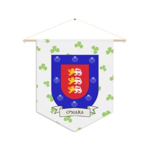 O'Mara Family Coat of Arms Indoor Pennant