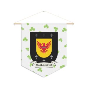 McAlister Family Coat of Arms Indoor Pennant