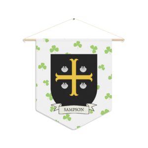 Sampson Family Coat of Arms Indoor Pennant
