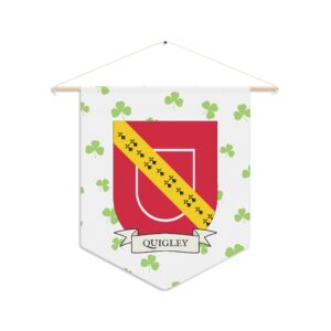 Quigley Family Coat of Arms Indoor Pennant