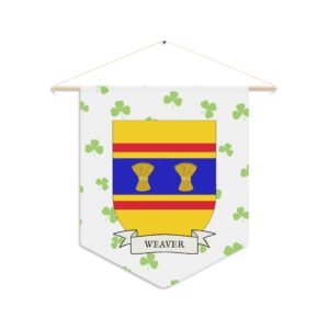 Weaver Family Coat of Arms Indoor Pennant