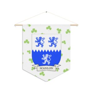 Scanlon Family Coat of Arms Indoor Pennant