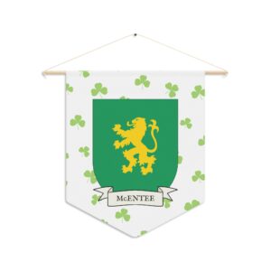 McEntee Family Coat of Arms Indoor Pennant