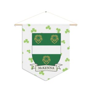 McKenna Family Coat of Arms Indoor Pennant