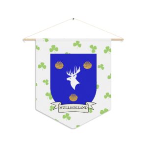 Mullholland Family Coat of Arms Indoor Pennant