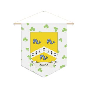 Regan Family Coat of Arms Indoor Pennant