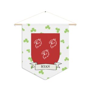 Ryan Family Coat of Arms Indoor Pennant