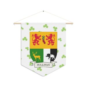 Sullivan Family Coat of Arms Indoor Pennant