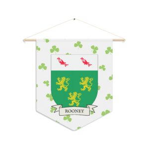 Rooney Family Coat of Arms Indoor Pennant
