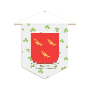 McGill Family Coat of Arms Indoor Pennant