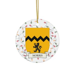 Morris Family Coat of Arms Christmas Tree Ornament