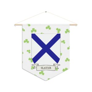 Slater Family Coat of Arms Indoor Pennant