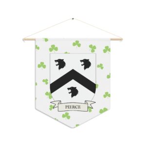 Pierce Family Coat of Arms Indoor Pennant